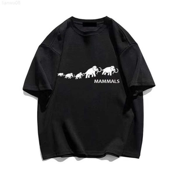Camisetas de hombre Nuevos hombres de verano Camisetas de algodón Mammoth Elephant Print Vintage Oversized Women TShirt Streetwear Ropa de hombre Envío gratis Z0221