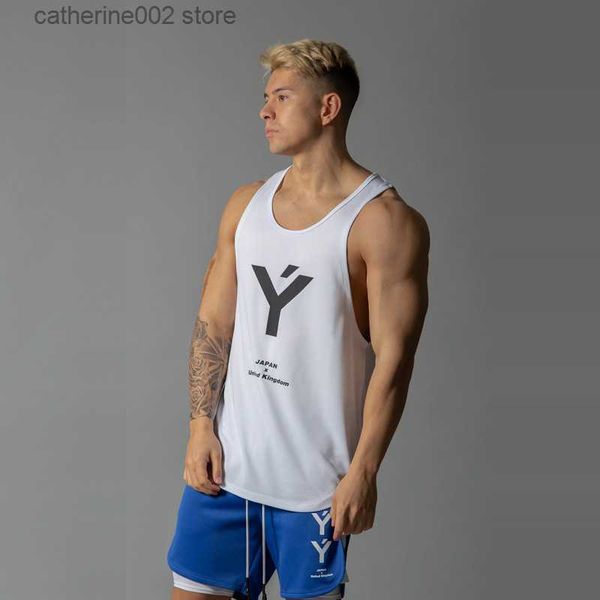 Camisetas para hombre Nuevo verano Moda para hombre Chaleco de culturismo Gimnasio Ejercicio Camisa de algodón Casual Hombre Blanco Transpirable Entrenamiento Y Marca deportiva Chaleco T230601