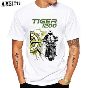 T-shirts masculins Nouveaux été à manches courtes hommes 800 900 Tiger 1200 Rallye Design Cycling T-shirt Motorcycle Sport Riding White Casual Boy Rider Tees T240425