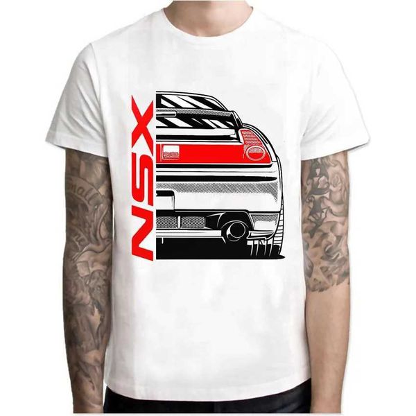 T-shirts masculins Nouveaux été pour hommes courts Slve Civic Type R T-shirt JDM Legend NSX Car Sport T-shirts hip hop boy décontracté blanc TS T240425