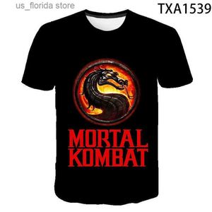 Camisetas para hombres Nuevo estilo de verano Mortal Kombat Camiseta con estampado 3D Hombres Mujeres Tops Moda Camiseta corta Slve Strtwear Cool Boy Girl Game MK T Y240321