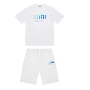 T-shirts pour hommes Nouvel été Trapstar T-shirt et short Set Marque Coton Tshirt Imprimer 2 pièces Costume Survêtement pour femmes Tidal Flow Design 2024 Mode