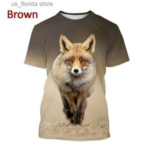 T-shirts pour hommes Nouveau T-shirt 3D Animal Print Vêtements drôles Hommes et femmes Couple Vêtements Lâche Casual Court Slves 2024 Cool T-shirt Tops Y240321