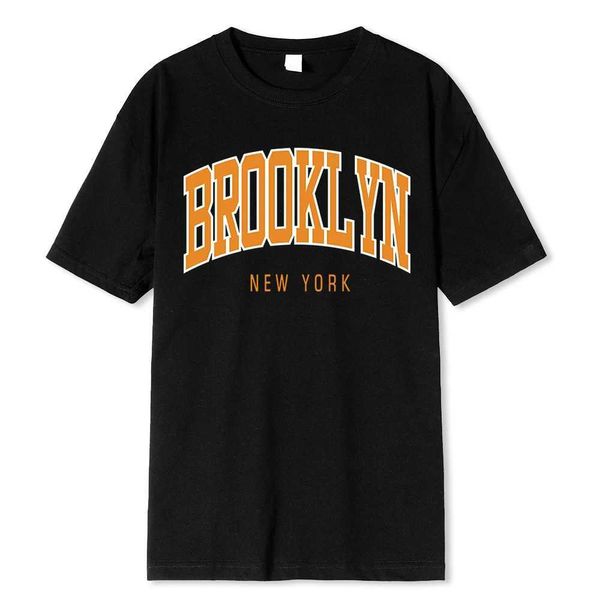 T-shirts masculins New York Hip Hop Impression drôle Tshirt masculin Summer 100% coton T-shirt Breathable épaule Drop Clothes Man H240429