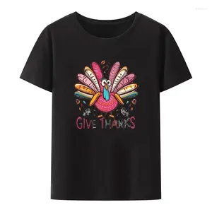 T-shirts voor heren NG 2024 Fun Cartoon Unisex-streetwear Thanksgiving besmeurd Turkije Uniek bedrukt T-shirt Casual sport