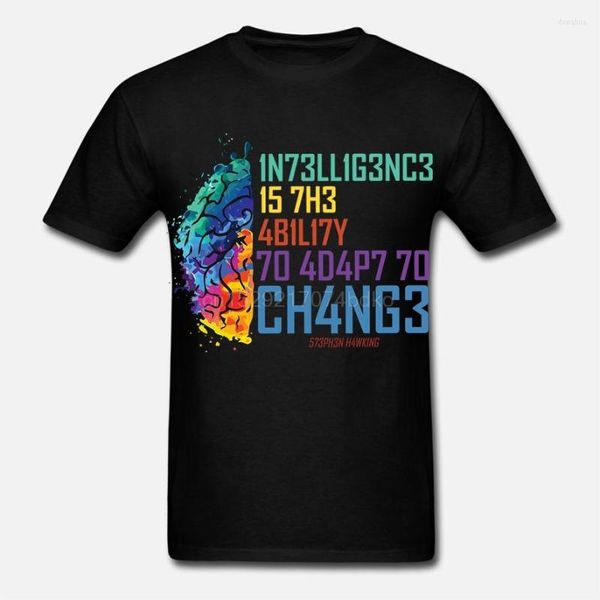 T-shirts pour hommes belle intelligence est la capacité d'adapter le changement Ste T-Shirt pour hommes 2023 T-shirt en coton à manches courtes