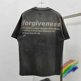 T-shirts pour hommes Belles lettres brodées lavées T-shirt Hommes Femmes Tie-dye 2024ss Style d'été Top T-shirts T Shirtyolq