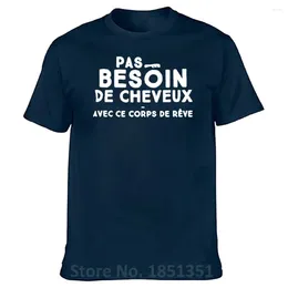 T-shirts pour hommes Pas besoin de cheveux avec cette chemise de corps de rêve Idée de cadeau d'anniversaire drôle Message amusant Collègue Frère Humour T-shirt en coton