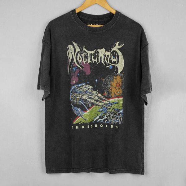 T-shirts pour hommes Nocturnus T-shirt Seuils lavés Lâche Goutte Épaule Death Thrash Metal Pestilence Hommes Été Coton Tee