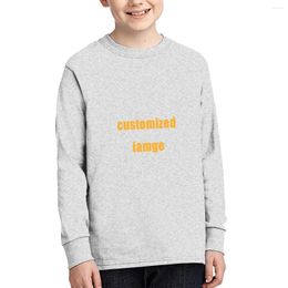 Camisetas para hombre NOISYDESIGNS, camiseta de manga larga con logotipo personalizado para niños, camisetas con estampado personalizado para adolescentes, camisetas para adolescentes y niñas