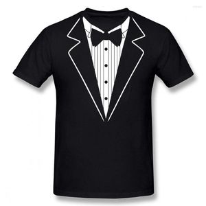 T-shirt manches courtes col rond pour homme, nouveauté, smoking avec nœud papillon, drôle, graphique unisexe, mode, coton, Harajuku