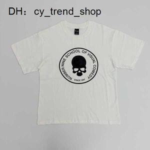 T-shirts voor heren nummer negen FLA 04S Skull Print Old Cracked Short Sleved T-shirt onder het paleis Guiyu Antique 11