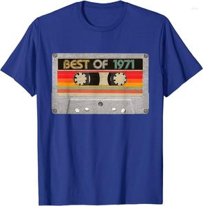 Heren t-shirts van 1971 50e verjaardagscadeaus cassetteband vintage t-shirt t-shirt karate grafische teen tee shirt universitaire harajuku mannetje