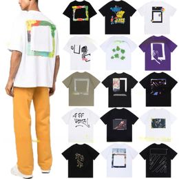 Camisetas para hombre Off Brand Offs Colores Blanco New Street Fashion Brand Pareja Estrella con camiseta de manga corta Letra impresa X The Back Print Estilo Hip Hop Suelto