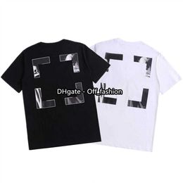 T-shirts pour hommes Off Brand Offs Colors White New Street Fashion Brand Couple Star avec T-shirt à manches courtes Imprimé Lettre X The Back Print