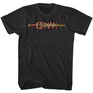 Heren t shirts officiële conan het barbaarse vintage filmlogo heren t-shirt