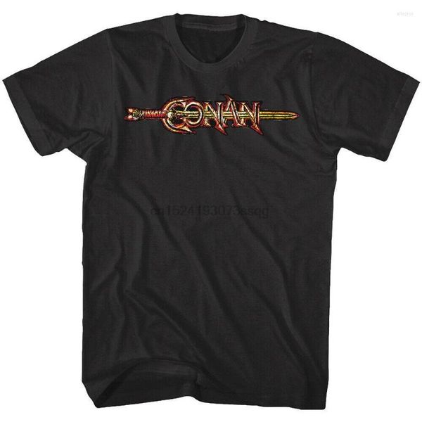 Camisetas para hombre OFICIAL Conan The Barbarian Vintage Movie Logo Camiseta para hombre