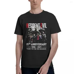 T-shirts pour hommes officiel Resident Evil 25e anniversaire T-shirt en coton à manches courtes Vintage Y2K Style graphique Harajuku chemise personnalisée