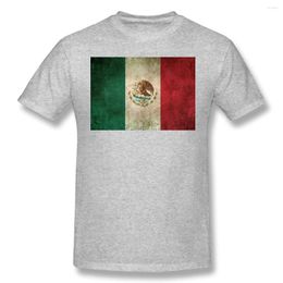 T-shirts homme vieux et porté en détresse Vintage drapeau du mexique basique manches courtes T-Shirt décontracté R333 T-Shirt taille européenne