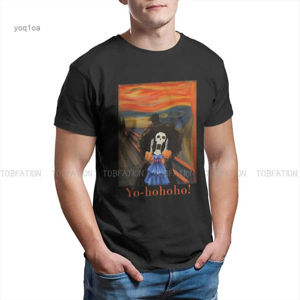 Herren T-Shirts One Piece Monkey D. Ruffy Polyester T-Shirt für Männer Soul King Brook Yo hohoho Humor Freizeit Sweatshirts T-Shirt