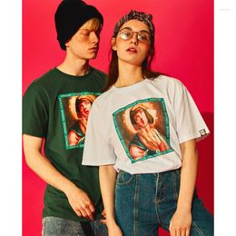 Camisetas para hombre Original Tide Brand verano Hip Hop Spoof cuello redondo manga corta media camiseta para hombres y mujeres