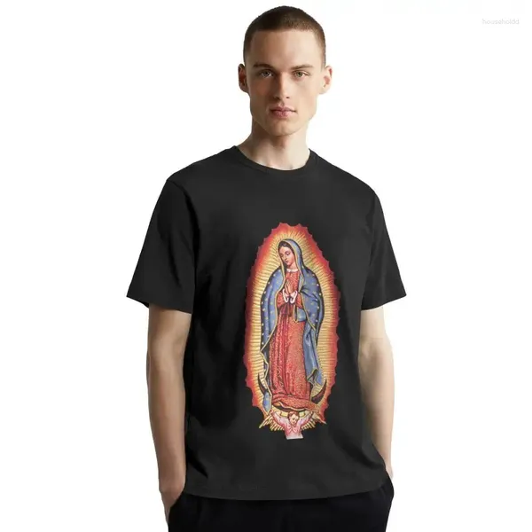 T-shirts pour hommes Notre-Dame de Guadalupe Vierge Marie Chemise Hommes Manches Courtes Coton T-shirts Cool T-shirt Saint Saint Mexique T-shirt Hauts