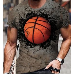 Heren T-shirts Outdoor Basketbal Sport T-shirt Modieus Sneldrogend Materiaal Oversized T-shirt voor heren Vrije tijd O-hals Korte mouw Tops Trainingspakken 230703