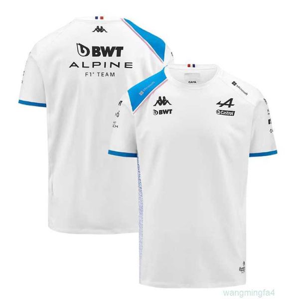 Camisetas para hombres Camisetas al aire libre 2023 Venta caliente F1 Traje de carreras Renault Racing Team Edition Cuello redondo Transpirable Secado rápido Manga corta para hombres Xgus