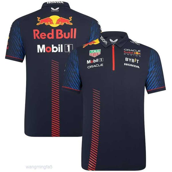 T-shirts pour hommes T-shirts d'extérieur T-shirts F1 Racing 2023 Nouvelle équipe Polo à manches courtes Séchage rapide Summer Shop Work Car Suit HMRV