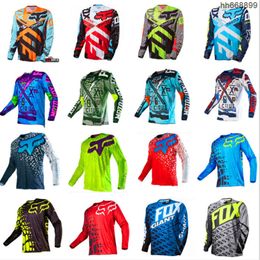 T-shirts voor heren Outdoor T-shirts Foxx Speed Descent Summer Off Road Motorcycle-rijpak Top Mens Mountain Bike Racing Suite lange mouwen W3SJ