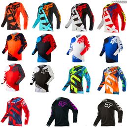 T-shirts masculins T-shirts extérieurs T-shirts Mountain Speed ​​Descent Off-Road Motorcycle Suit Long Mens Top Bicycle Riding Suit T-shirt 37m3