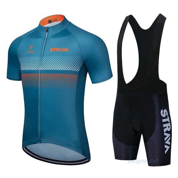 Camisetas para hombre, camisetas para exteriores, traje Trava, conjunto de manga corta para hombres y bicicletas, ropa de ciclismo fina y transpirable de verano Hev3