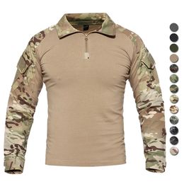 T-shirts voor heren Outdoor tactische shirts Heren Militair CP Kikker Sneldrogend CS Airsoft Camouflage T-shirt Combact Jacht Paintballuitrusting Legeruniform 230606