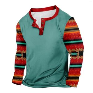 Camisetas para hombre, Camiseta deportiva de moda de manga larga con botones y cuello en V Vintage para exteriores, ropa coreana Dongdaemun de alta calidad para hombre