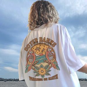 T-shirts voor heren Outer Banks 3 T-shirt MenWomen Harajuku Graphic Pogue Life Tshirt Unisex OBX Nor Carolina John B JJ Maybank Cotton Tee Shirt J230625