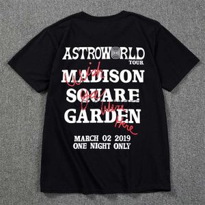 Mannen T-shirts Oversized Mannen T-shirt Hiphop Cactus Jack ASTROWORLD Brief Print Korte Mouw Grappige Punk Mode Losse Tees katoen J230619