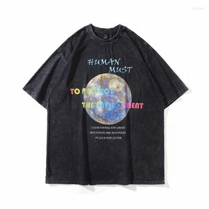 Heren t shirts oversized shirt hiphop man t-shirt film posters gewassen t-shirt vintage oude losse mannelijke Harajuku kleding zomer jongens kleding