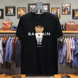 Heren t shirts oversized t-shirt baleciagas kort voor mannen grappige beren letter print shirt casual dames paar Balengiagas shirt zomers kleding o-hals man t-shirt 9161 7125