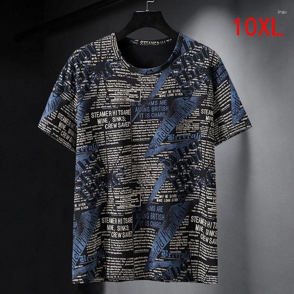 T-shirts pour hommes T-shirts surdimensionnés Men Big Taille 10xl TEES TEES SUMME HOP HOP Lettre décontractée Tshirts plus 9xl10xl Vêtements HX365