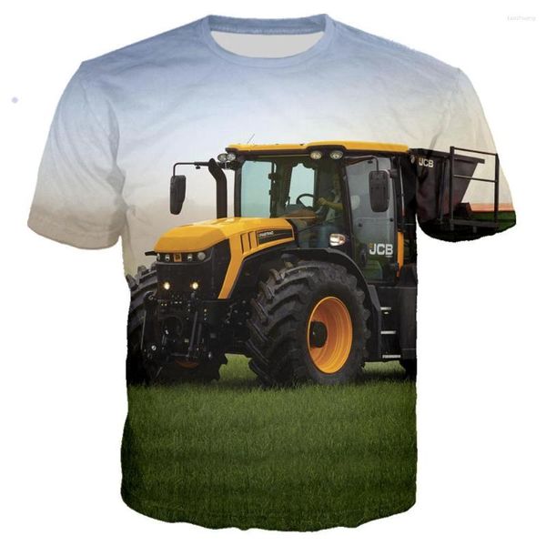Camisetas para Hombre, camisa de Tractor con estampado 3D de gran tamaño, Ropa de Hip Hop para Hombre, ropa de calle informal para Hombre, camiseta para Hombre, Tops, Ropa para Hombre