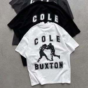 Heren t shirts oversized cb shirt shirt shirt mannen vrouwen zware stof cole t-shirt