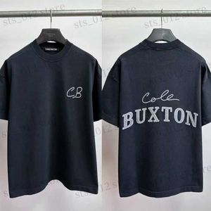 T-shirts voor heren Oversized Cole Buxton T-shirts Letter Slogan Patch Geborduurde tops met korte mouwen Oversized CB T-shirt voor heren Dames T230921