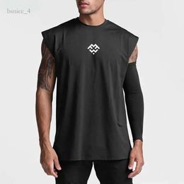 T-shirts voor heren Oversized afgesneden gymkleding Mode training tanktop Heren Mesh spiervest Bodybuilding tanktop Heren Fitness mouwloos shirt 836