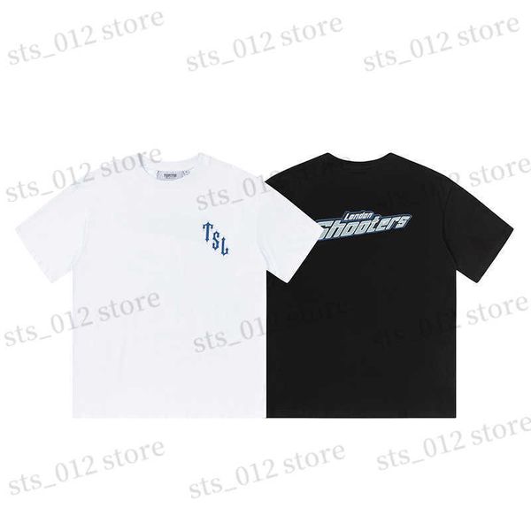 T-shirts pour hommes surdimensionnés en vrac T-shirt noir blanc Hommes Femmes Bleu Lettre TSL Impression T-shirt Classique Football Tees T230705