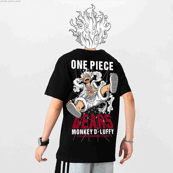 Camisetas para hombres Camiseta de gran tamaño para hombres Camiseta de algodón de una pieza de anime japonés Camiseta superior de dibujos animados de Harajuku para mujeres Camiseta casual de calle para hombres L231208