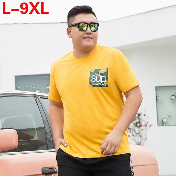 Camisetas para hombre, camisa de gran tamaño, camiseta blanca para hombre, camiseta de verano de manga corta de talla grande 6XL 7XL 8XL 9XL, camiseta negra para hombre, camisetas para hombre