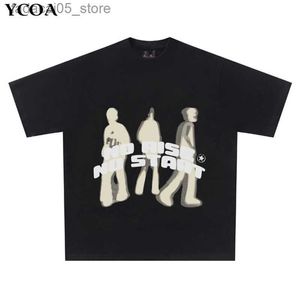 T-shirts masculins T-shirt surdimensionné T-shirt Hip Hop Séchoir rapide Vintage 90S Streetwear Anime Harajuku Fashion Classe à manches courtes Gothic Cloths Q240425