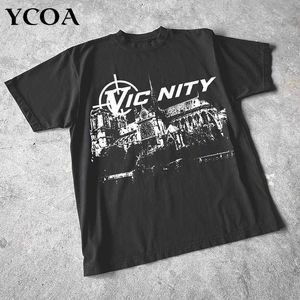 T-shirts voor heren oversized t-shirt mannen T-y2k top korte mouw hiphop katoen zomer grafische streetwear 90s Harajuku esthetische vintage kleding J240522222