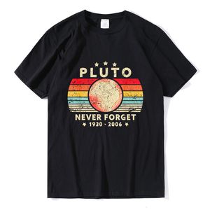 T-shirts pour hommes T-shirt surdimensionné Never Forget Pluto Style rétro Funny Space Science Unisexe T-shirt de haute qualité Funny T-shirt à manches courtes pour hommes 230331