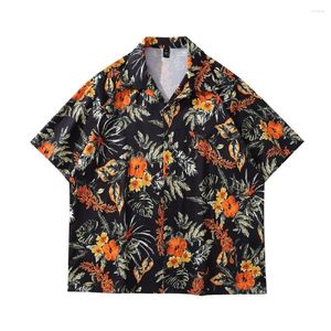 T-shirts pour hommes surdimensionnés vacances Hawaii plage esthétique noir et chemisiers pour hommes femmes Goth T-shirts été hauts vêtements 2023